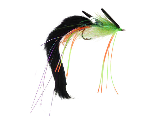 Black and Chartreuse Saltwater EP Foam Diver, size 2/0 | Qty. 2 | Wild Water Fly Fishing - Skoutley Outdoors LLC