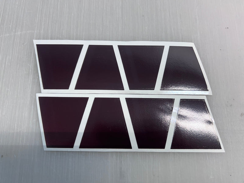 Load image into Gallery viewer, BLACKED OUT RED REFLECTIVE HELMET (TET) TETRAHEDRON 8 PACK
