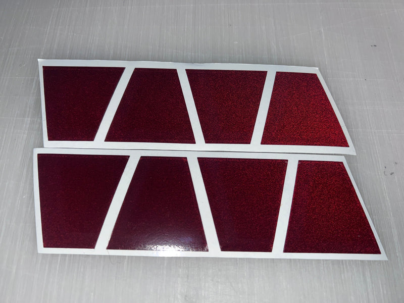 Load image into Gallery viewer, BLACKED OUT RED REFLECTIVE HELMET (TET) TETRAHEDRON 8 PACK
