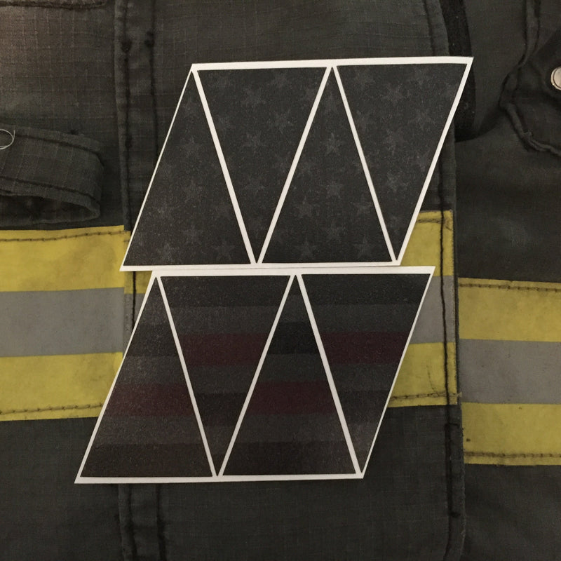 Load image into Gallery viewer, BLACKED OUT AMERICAN FLAG THIN RED LINE REFLECTIVE HELMET CREST
