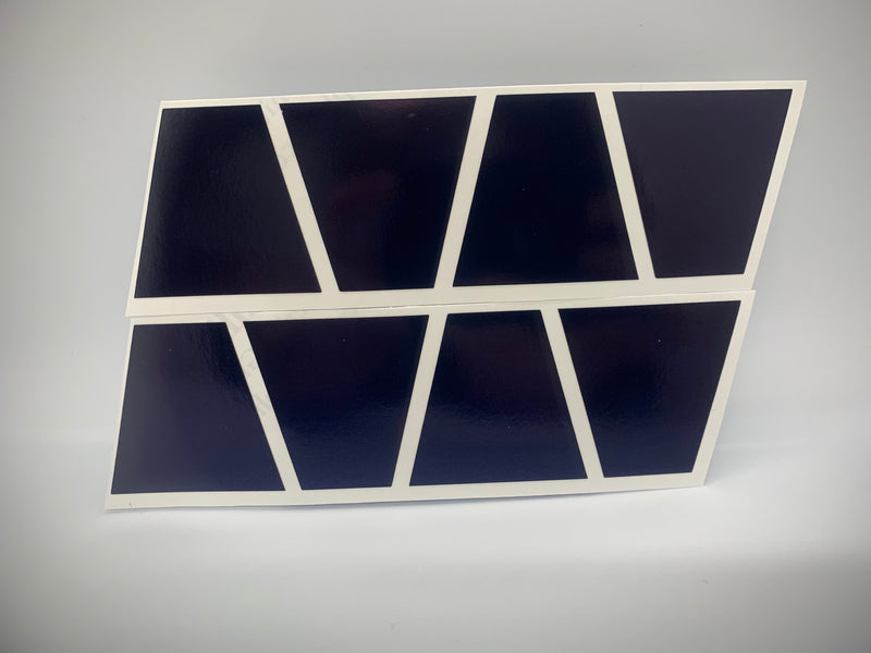 Load image into Gallery viewer, BLACKED OUT BLUE REFLECTIVE HELMET (TET) TETRAHEDRON 8 PACK
