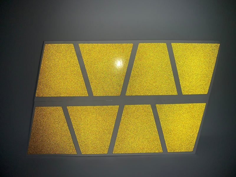 Load image into Gallery viewer, BLACKED OUT YELLOW REFLECTIVE HELMET (TET) TETRAHEDRON 8 PACK
