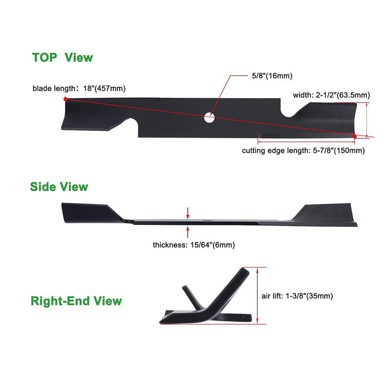 Load image into Gallery viewer, 3-Pack 482878 Blades for Scag Tiger Cub Wildcat Turf Tiger 36 52 inch Deck Mower Replace Ferris 21227S 5101756s 5021227 Scag 482462 481711
