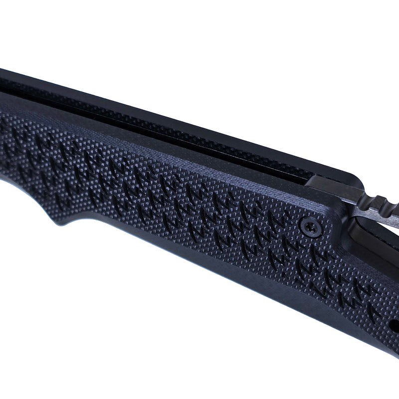 Load image into Gallery viewer, MUCITUP Ceros Blackout Edition – D2 DLC Rhino-Horn Blade | G10 Handle | Liner Lock EDC
