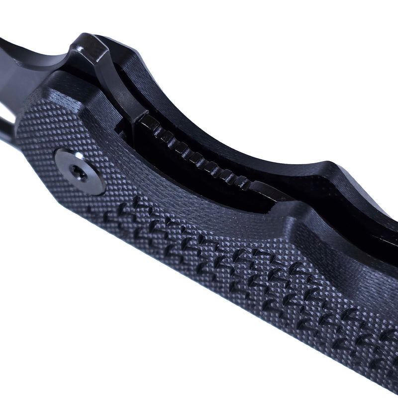 Load image into Gallery viewer, MUCITUP Ceros Blackout Edition – D2 DLC Rhino-Horn Blade | G10 Handle | Liner Lock EDC
