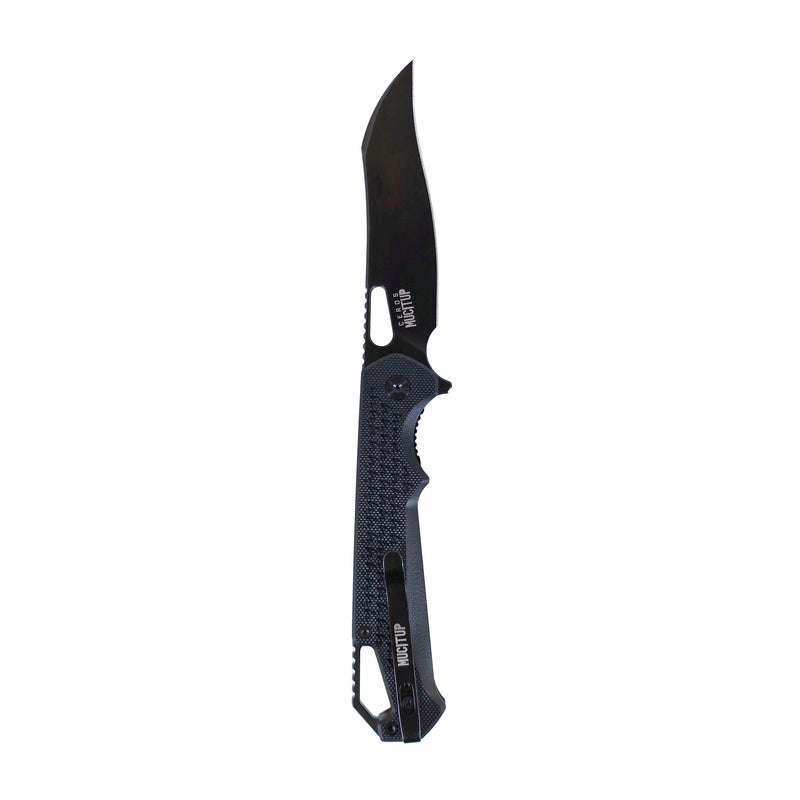 Load image into Gallery viewer, MUCITUP Ceros Blackout Edition – D2 DLC Rhino-Horn Blade | G10 Handle | Liner Lock EDC
