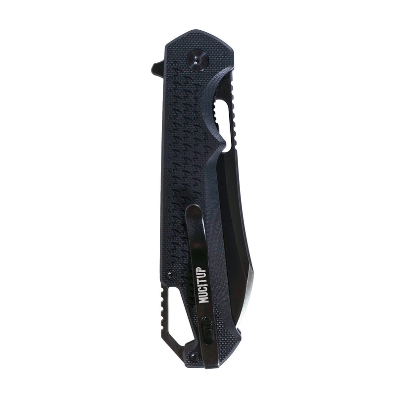 Load image into Gallery viewer, MUCITUP Ceros Blackout Edition – D2 DLC Rhino-Horn Blade | G10 Handle | Liner Lock EDC
