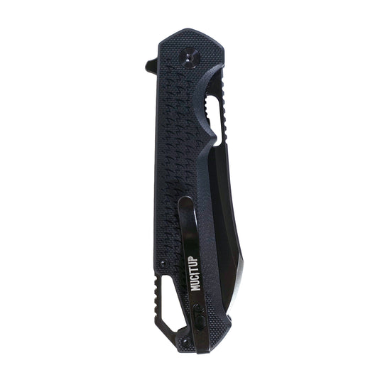 MUCITUP Ceros Blackout Edition – D2 DLC Rhino-Horn Blade | G10 Handle | Liner Lock EDC