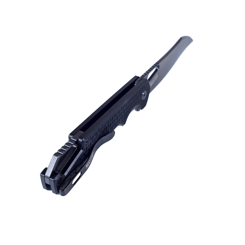 Load image into Gallery viewer, MUCITUP Ceros Blackout Edition – D2 DLC Rhino-Horn Blade | G10 Handle | Liner Lock EDC
