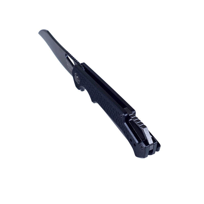 Load image into Gallery viewer, MUCITUP Ceros Blackout Edition – D2 DLC Rhino-Horn Blade | G10 Handle | Liner Lock EDC
