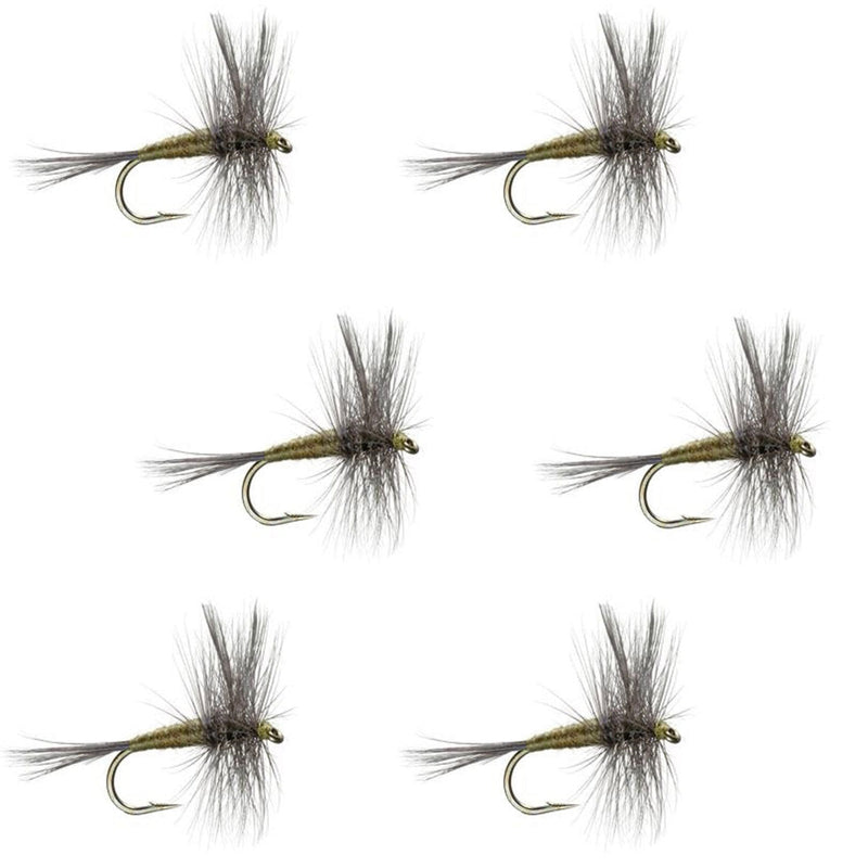 Load image into Gallery viewer, Blue Winged Olive BWO Trout Dry Fly Fishing Flies - 6 Flies Size 18
