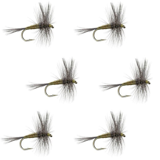 Blue Winged Olive BWO Trout Dry Fly Fishing Flies - 6 Flies Size 18