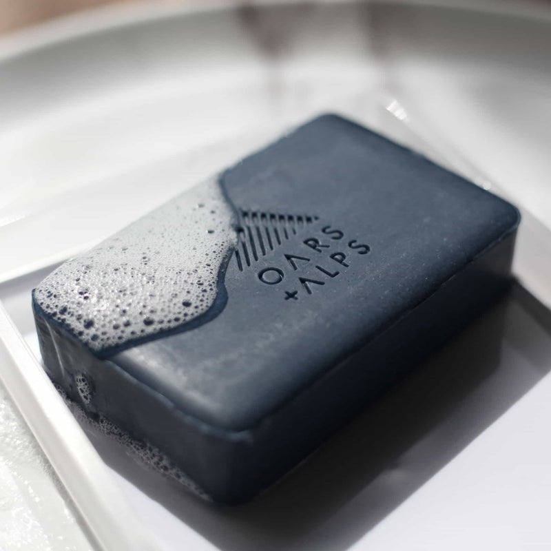 Load image into Gallery viewer, Blue Charcoal Oars Bar Soap
