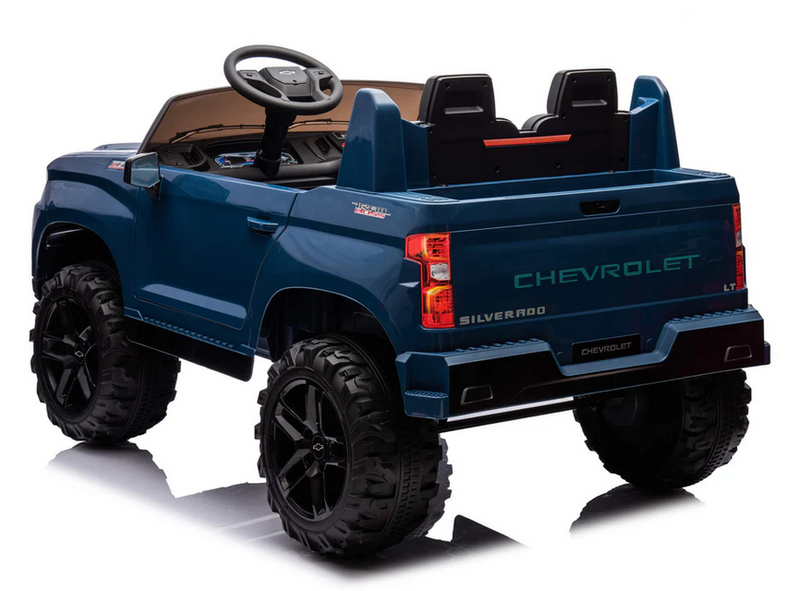 Load image into Gallery viewer, Kids Chevy Silverado 4x4 2 Seater Monster Truck Ride-On Toy with Big Wheels

