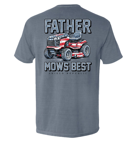 Father Mows Best Stars and Stripes
