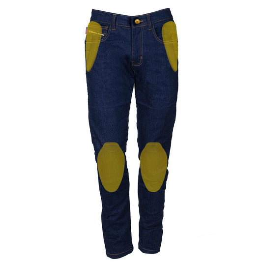 Straight Leg Protective Denim Pants (Jeans) - Blue