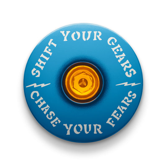 Chase Your Fears Go Fast Don't Die x Dispatch - Custom Bicycle Headset Cap