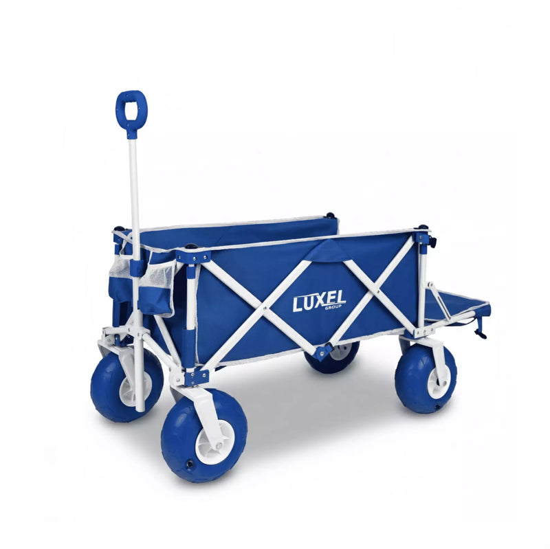 Load image into Gallery viewer, Beach Wagon Cart with Big Wheels – Foldable Utility Wagon Blue
