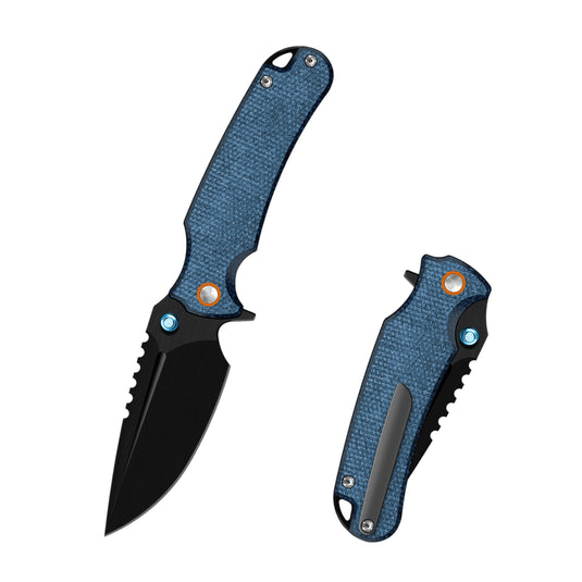 Sharp Blade Premium 14C28N EDC Folding Knife | Micarta | Thumb Stud & Flipper