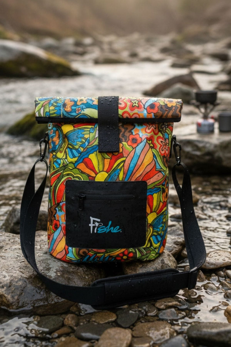 Load image into Gallery viewer, Boho Bass Roll Tote Dry Bag
