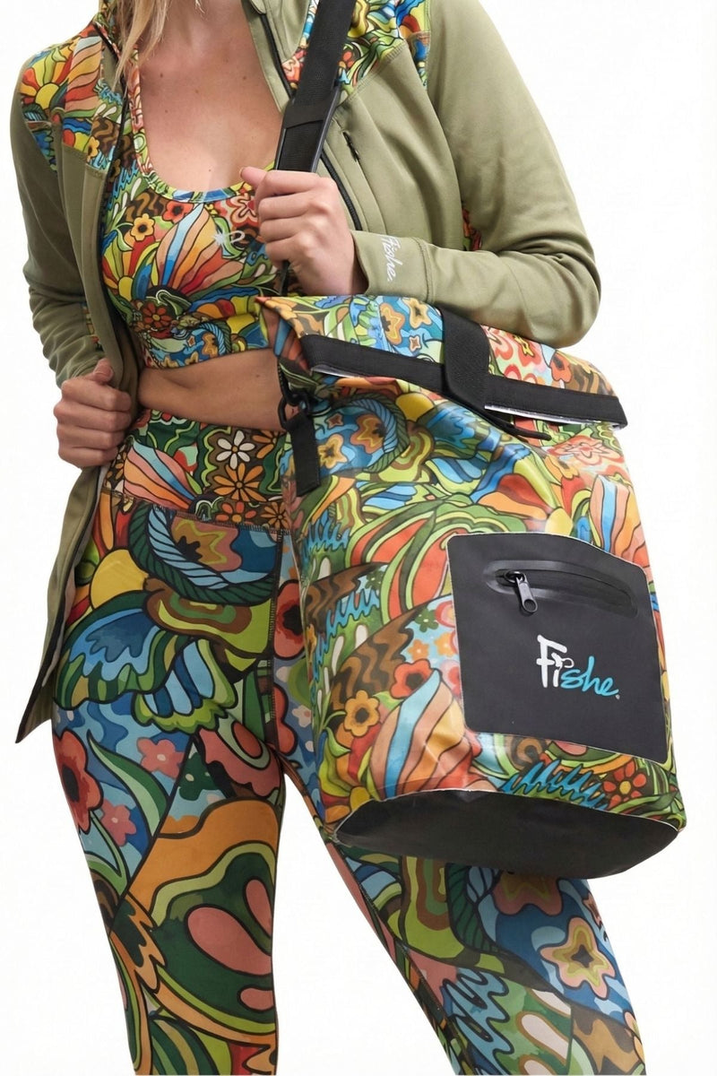 Load image into Gallery viewer, Boho Bass Roll Tote Dry Bag
