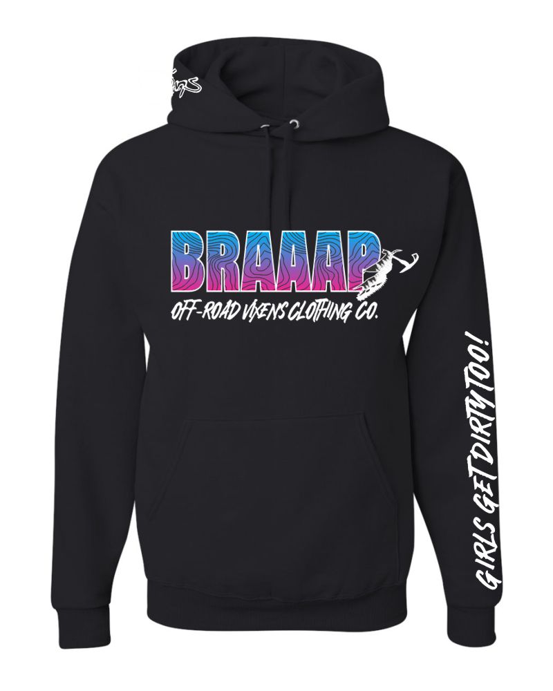 Load image into Gallery viewer, Braaapiness Pullover Hoodie - Snow Bike
