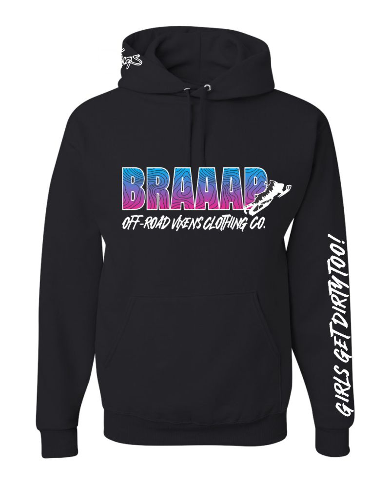 Load image into Gallery viewer, Braaapiness Pullover Hoodie - Snowmobile
