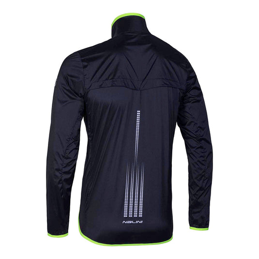 2024 Nalini BAS BRIZA Men's Wind Packable Jacket (Black / Neon Yellow) M-3XL