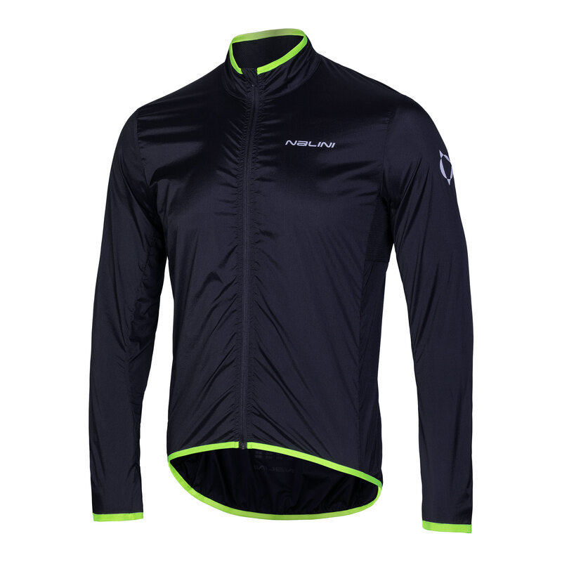 Load image into Gallery viewer, 2024 Nalini BAS BRIZA Men&#39;s Wind Packable Jacket (Black / Neon Yellow) M-3XL
