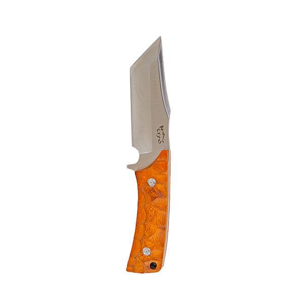 Load image into Gallery viewer, Fixed Blade Knife D2 Steel Rosewood or Ebony Handles - Hunting Leather Sheath
