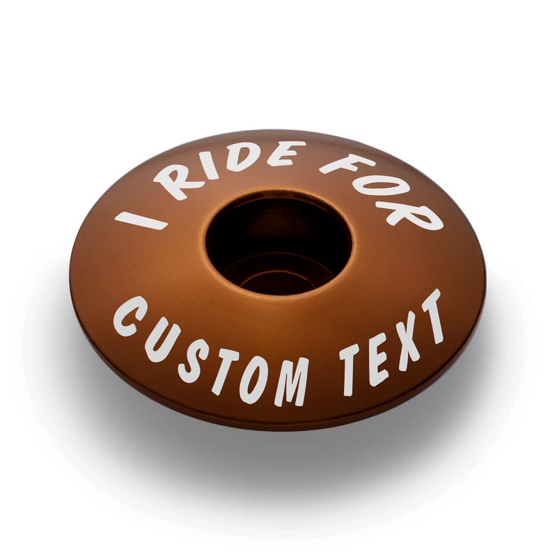 Load image into Gallery viewer, I Ride For - Custom Bicycle Headset Cap
