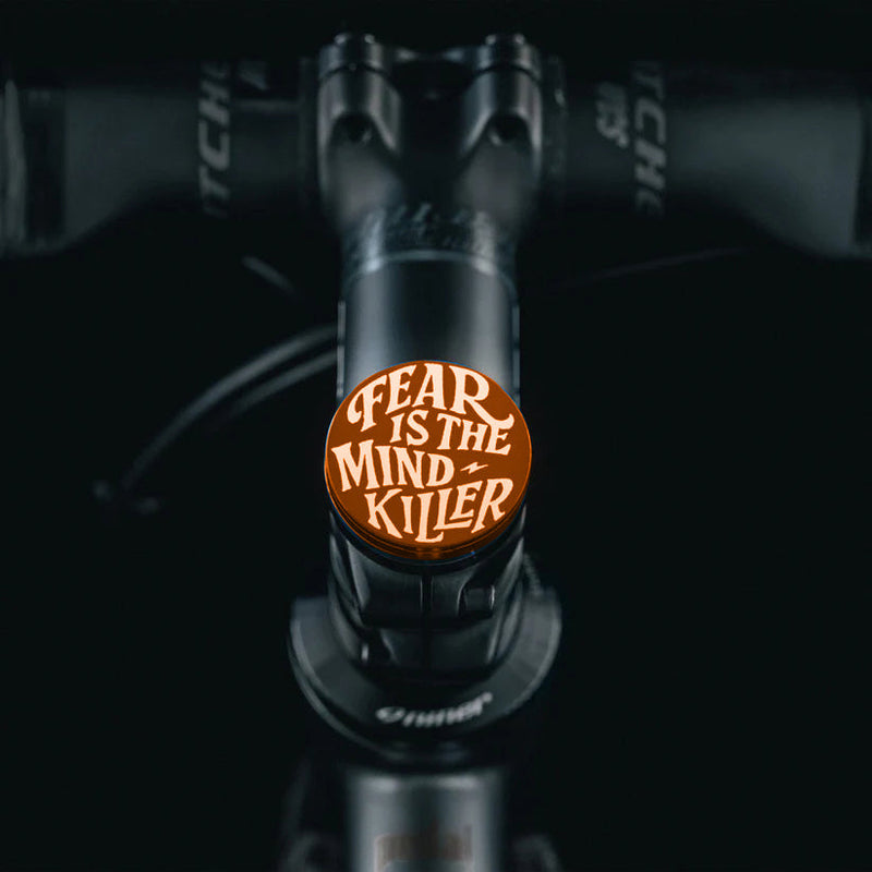 Load image into Gallery viewer, Fear is The Mind Killer - Shapeshifter Bicycle Headset Cap

