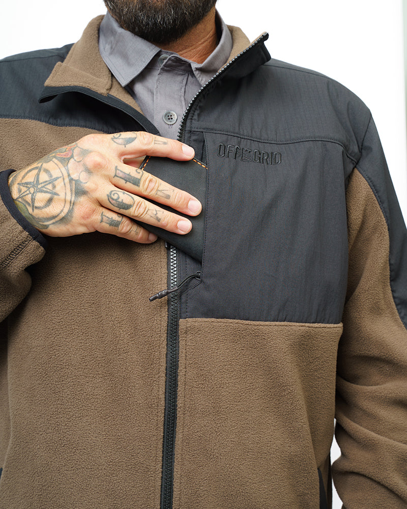 Load image into Gallery viewer, Bruin Fleece Zip Up- Major Brown
