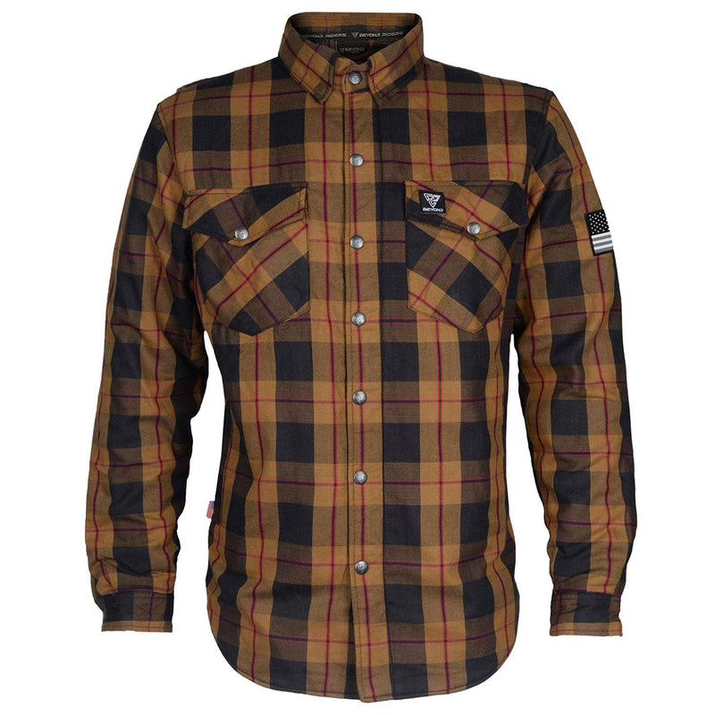 Load image into Gallery viewer, Protective Flannel Shirt - Brown Black Red
