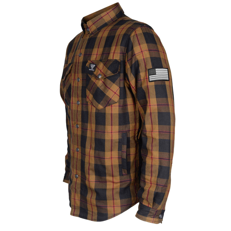 Load image into Gallery viewer, Protective Flannel Shirt - Brown Black Red
