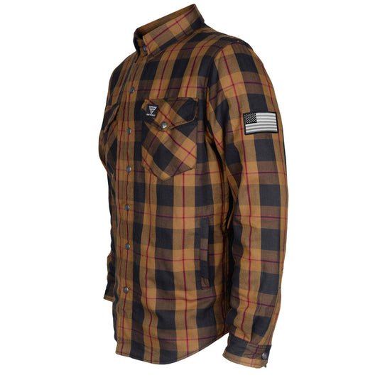 Protective Flannel Shirt - Brown Black Red