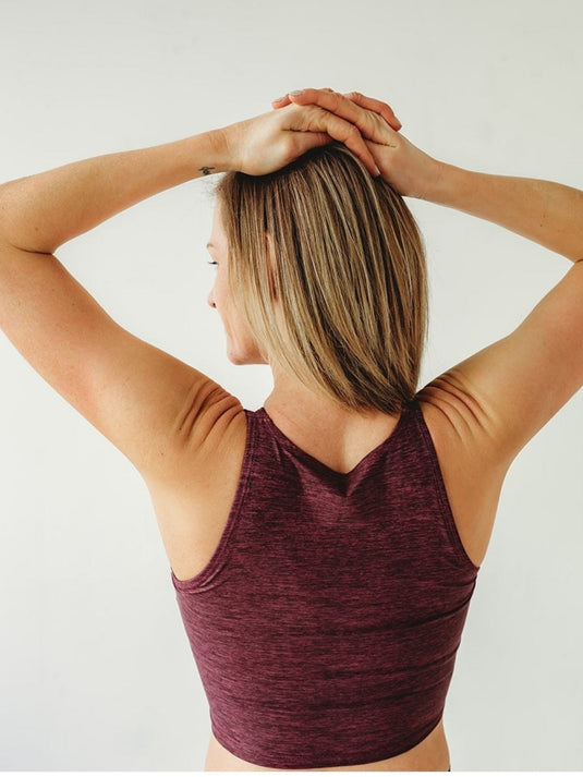 Burgundy Native Crop Top