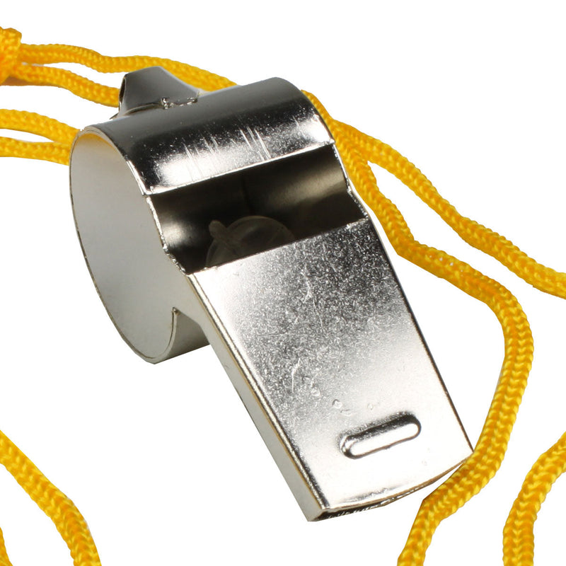 Load image into Gallery viewer, Metal Whistle with Lanyard
