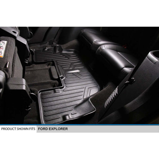 SMARTLINER Custom Fit Floor Liners For 2011-2014 Ford Explorer (with 2nd Row Center Console)