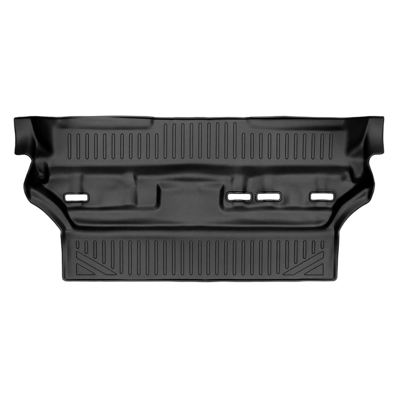 Load image into Gallery viewer, SMARTLINER Custom Fit Floor Mats 3 Rows and Cargo Liner Behind 2nd Row Set Black 2015 - 2020 Tahoe / Yukon with 2nd Row Bench Seats
