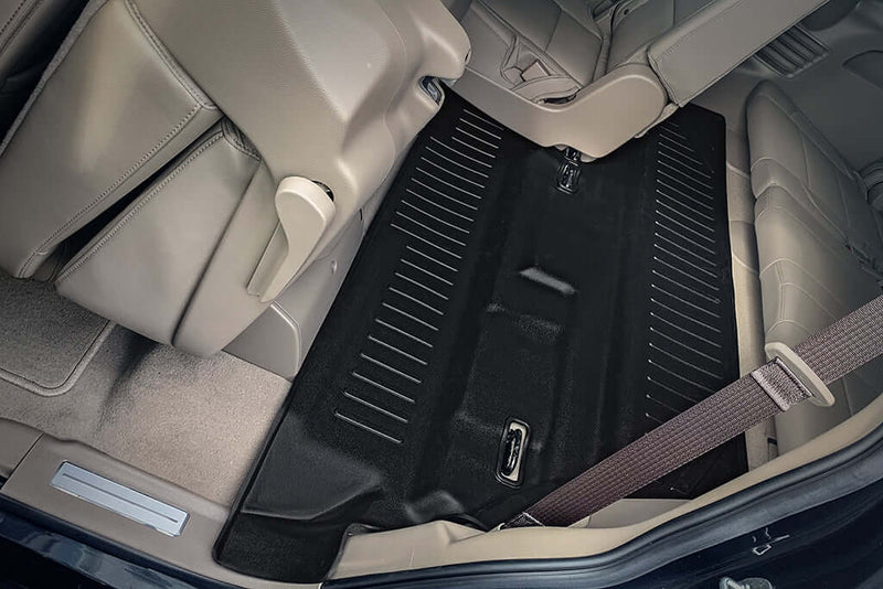 Load image into Gallery viewer, SMARTLINER Custom Fit Floor Mats 3 Rows and Cargo Liner Behind 2nd Row Set Black 2015 - 2020 Tahoe / Yukon with 2nd Row Bench Seats
