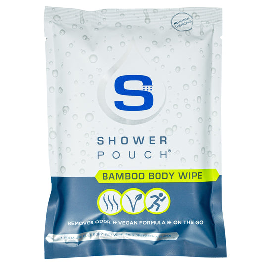 15-pack Shower Pouch XL (2' x 1') Body Wipes