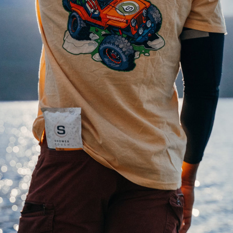 Load image into Gallery viewer, Adventure Sampler Kit: 4 Shower Pouches, 1 Hand Sanitizer (80%), and 1 Deodorant
