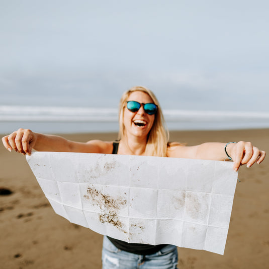 Adventure Sampler Kit: 4 Shower Pouches, 1 Hand Sanitizer (80%), and 1 Deodorant