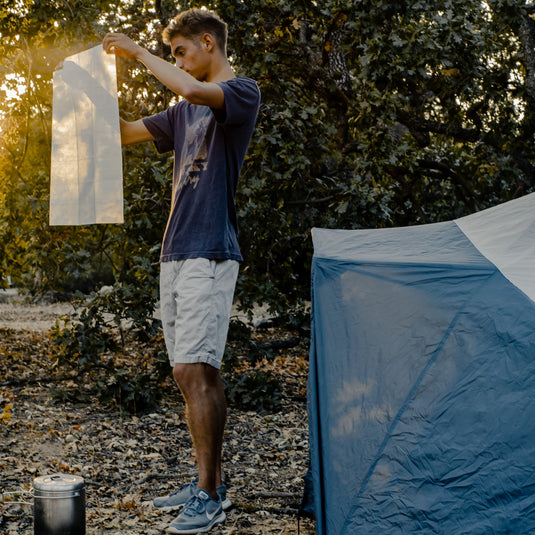 Adventure Sampler Kit: 4 Shower Pouches, 1 Hand Sanitizer (80%), and 1 Deodorant