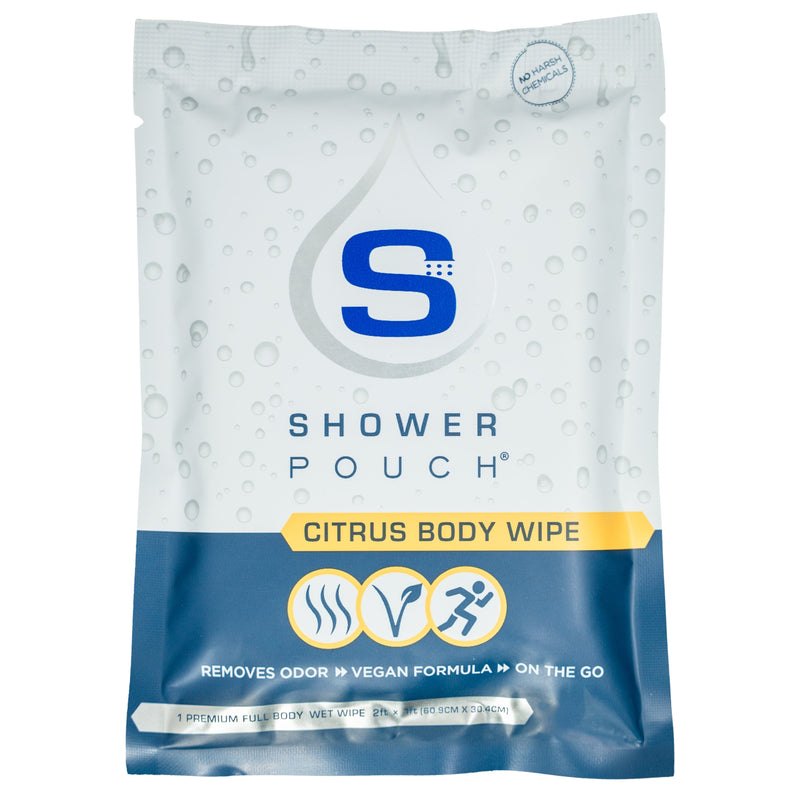 Load image into Gallery viewer, 20-pack Shower Pouch XL (2&#39; x 1&#39;) Body Wipes
