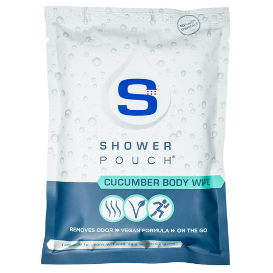 15-pack Shower Pouch XL (2' x 1') Body Wipes