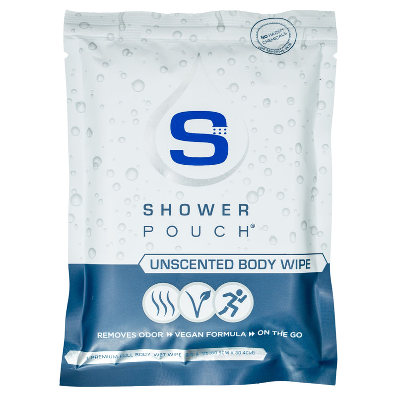 Load image into Gallery viewer, 20-pack Shower Pouch XL (2&#39; x 1&#39;) Body Wipes
