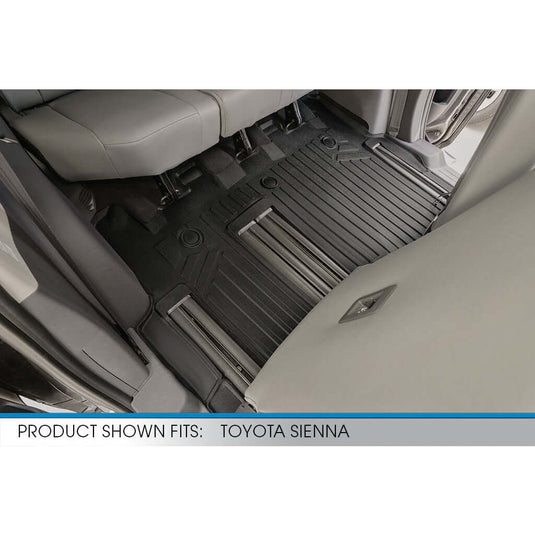 SMARTLINER Custom Fit Floor Liners For 2021-2025 Toyota Sienna with 2nd Row Bench Seat no Spare Tire