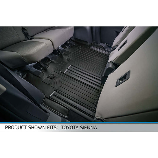 SMARTLINER Custom Fit Floor Liners For 2021-2025 Toyota Sienna with 2nd Row Bench Seat no Spare Tire